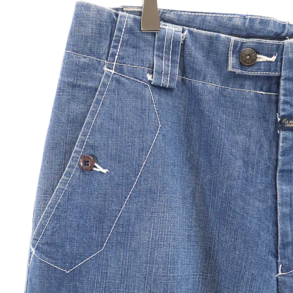 Levi's リーバイス 80s 26048 0214 ヴィンテージ 42タロン クラッシュ加工 テーパードデニムパンツ 13 ウォッシュブルー ジーンズ レディース
