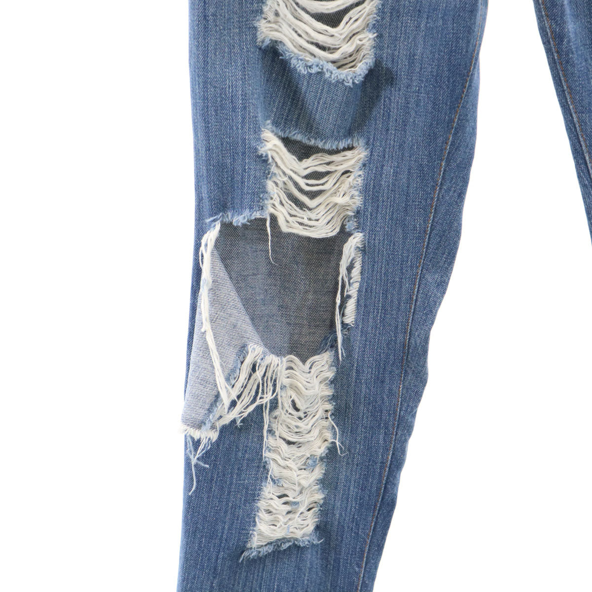 Levi's リーバイス 80s 26048 0214 ヴィンテージ 42タロン クラッシュ加工 テーパードデニムパンツ 13 ウォッシュブルー ジーンズ レディース