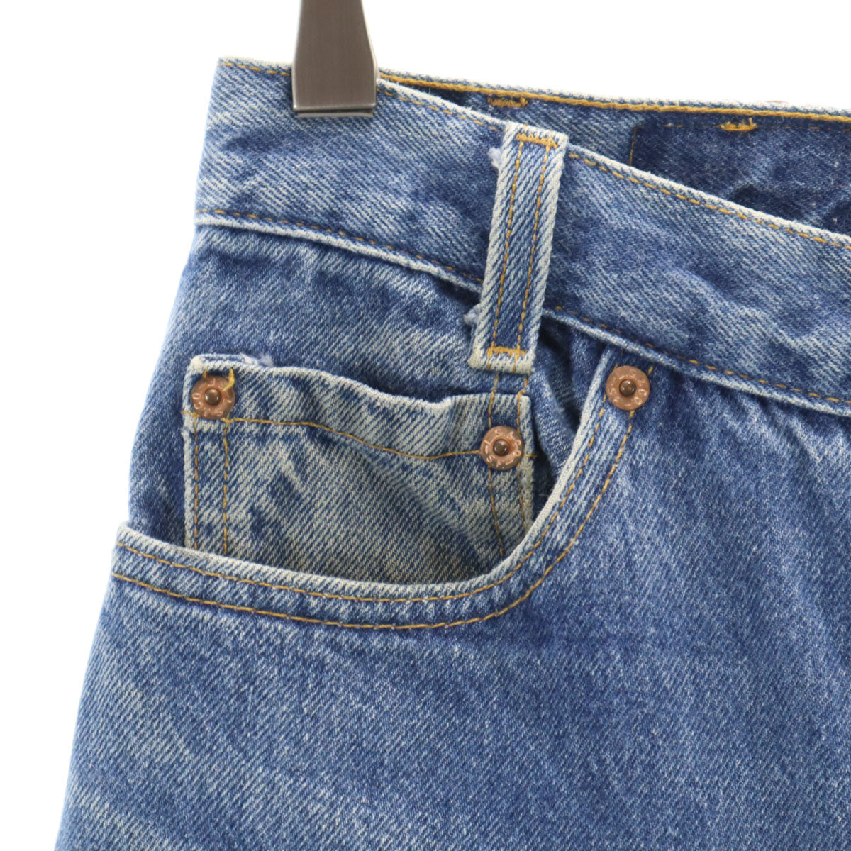 Levi's リーバイス 90s 701 USA製 スチューデントライン オールド テーパードデニムパンツ W29 ウォッシュブルー ジーンズ キッズ