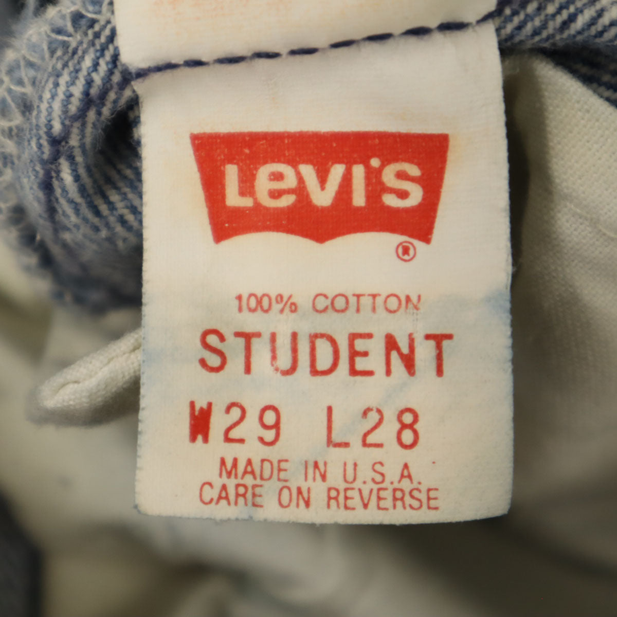 Levi's リーバイス 90s 701 USA製 スチューデントライン オールド テーパードデニムパンツ W29 ウォッシュブルー ジーンズ キッズ