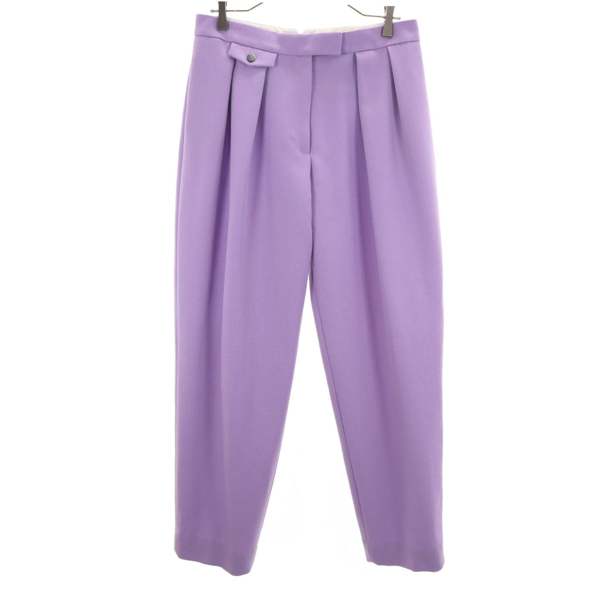 BOSS HUGO BOSS ボスヒューゴボス テーパードパンツ 42 パープル タック レディース