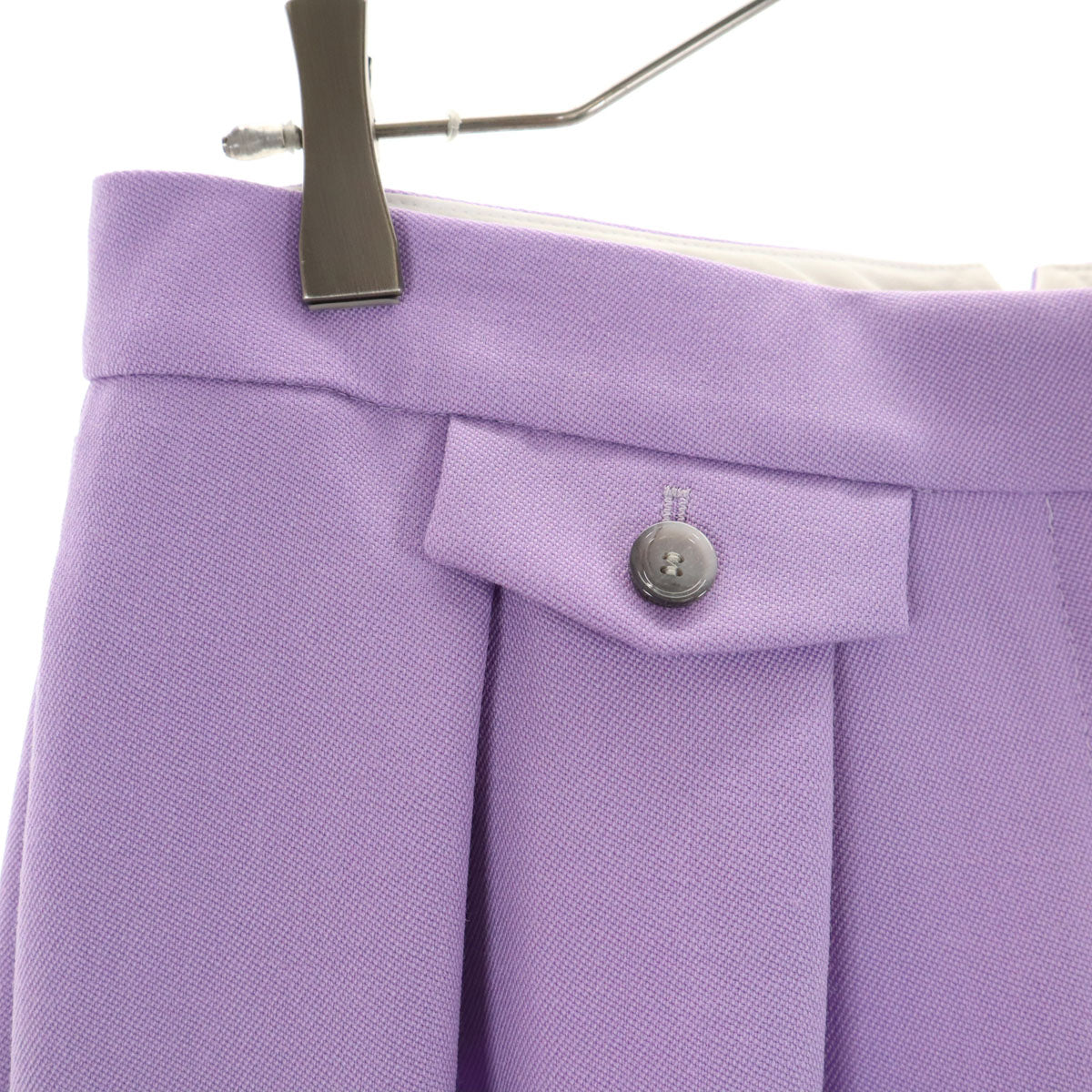BOSS HUGO BOSS ボスヒューゴボス テーパードパンツ 42 パープル タック レディース