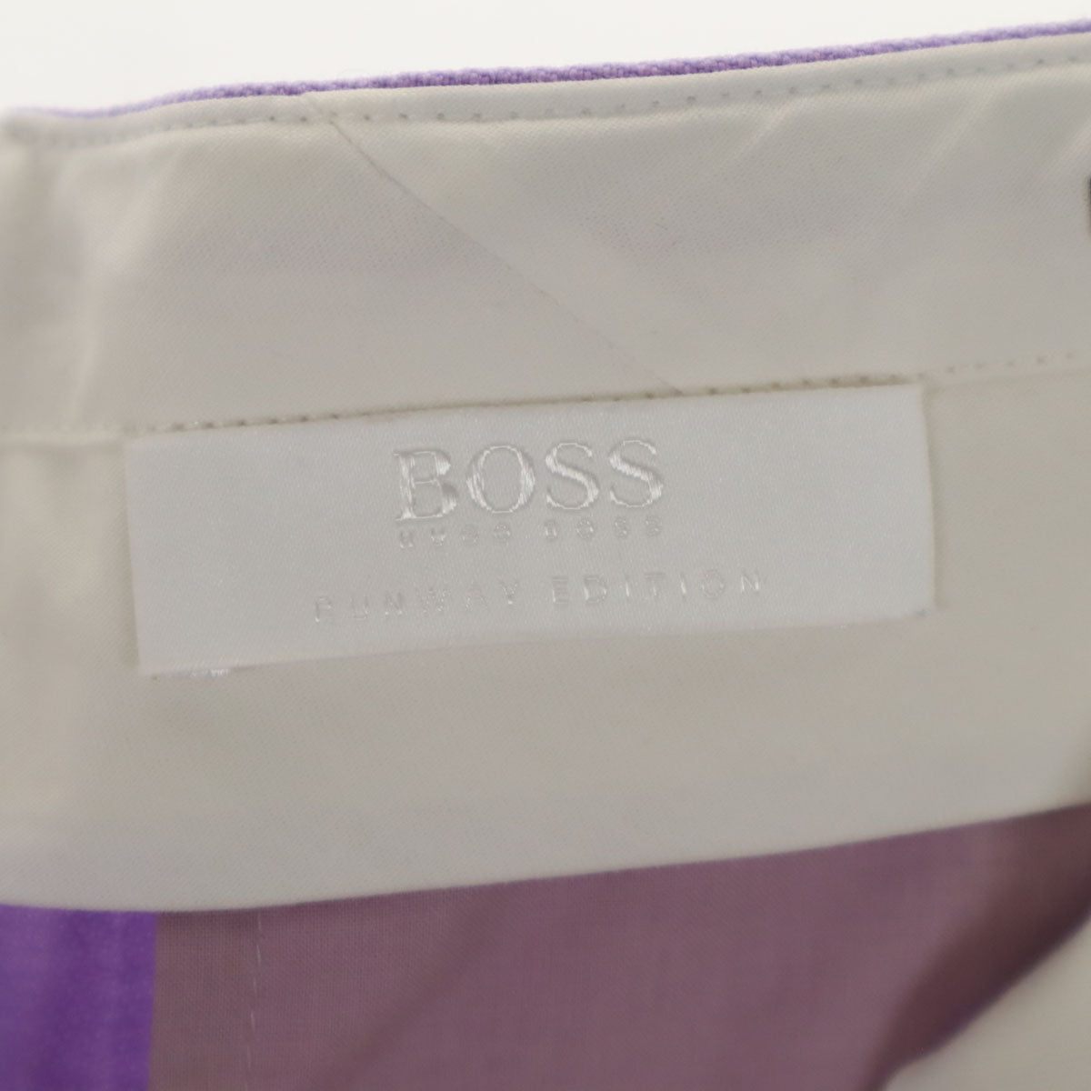 BOSS HUGO BOSS ボスヒューゴボス テーパードパンツ 42 パープル タック レディース