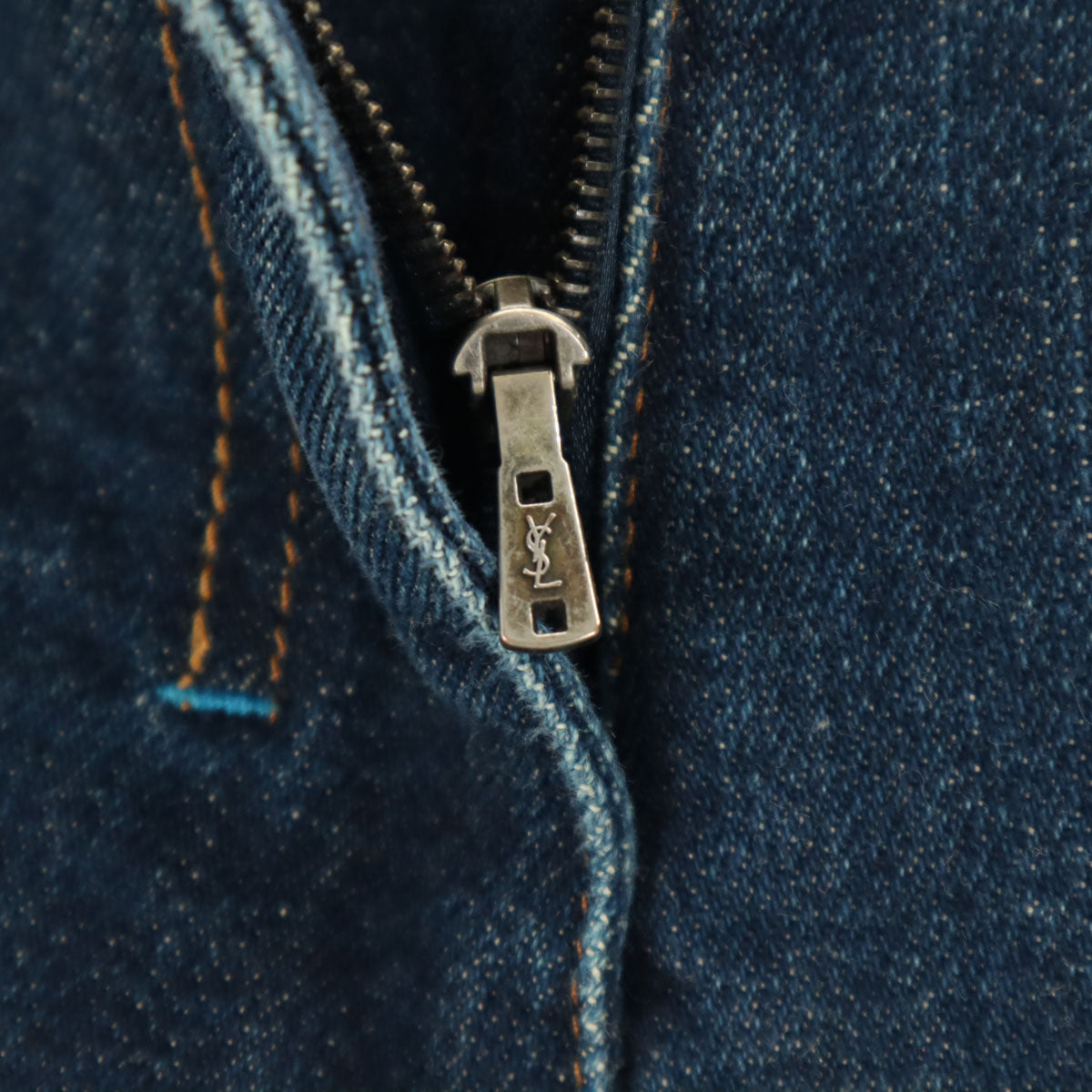 YVES SAINT LAURENT イヴサンローラン イタリア製 ブーツカットデニムパンツ 38 インディゴブルー ジーンズ レディース