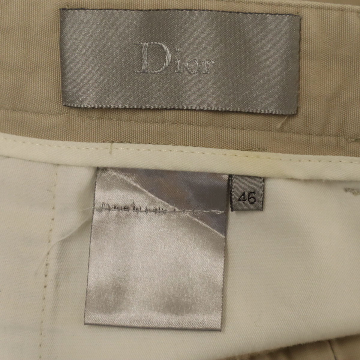 HERMES エルメス イタリア製 リネンブレンド トラウザー パンツ 46 ブラック系 メンズ