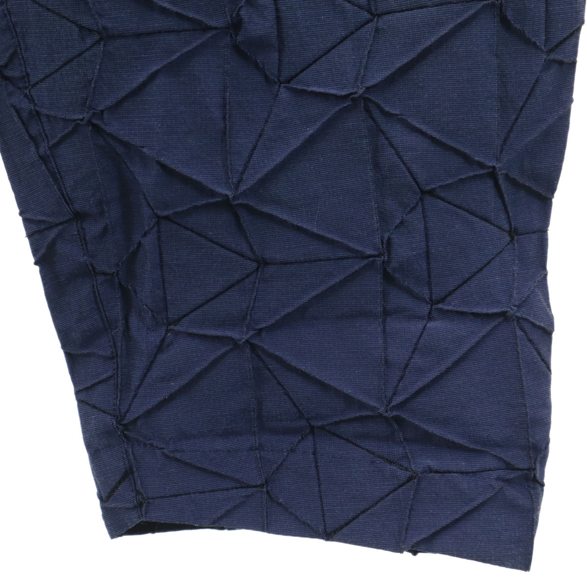 ISSEY MIYAKE イッセイミヤケ プリーツ加工 テーパードパンツ 2 ネイビー バルーン レディース