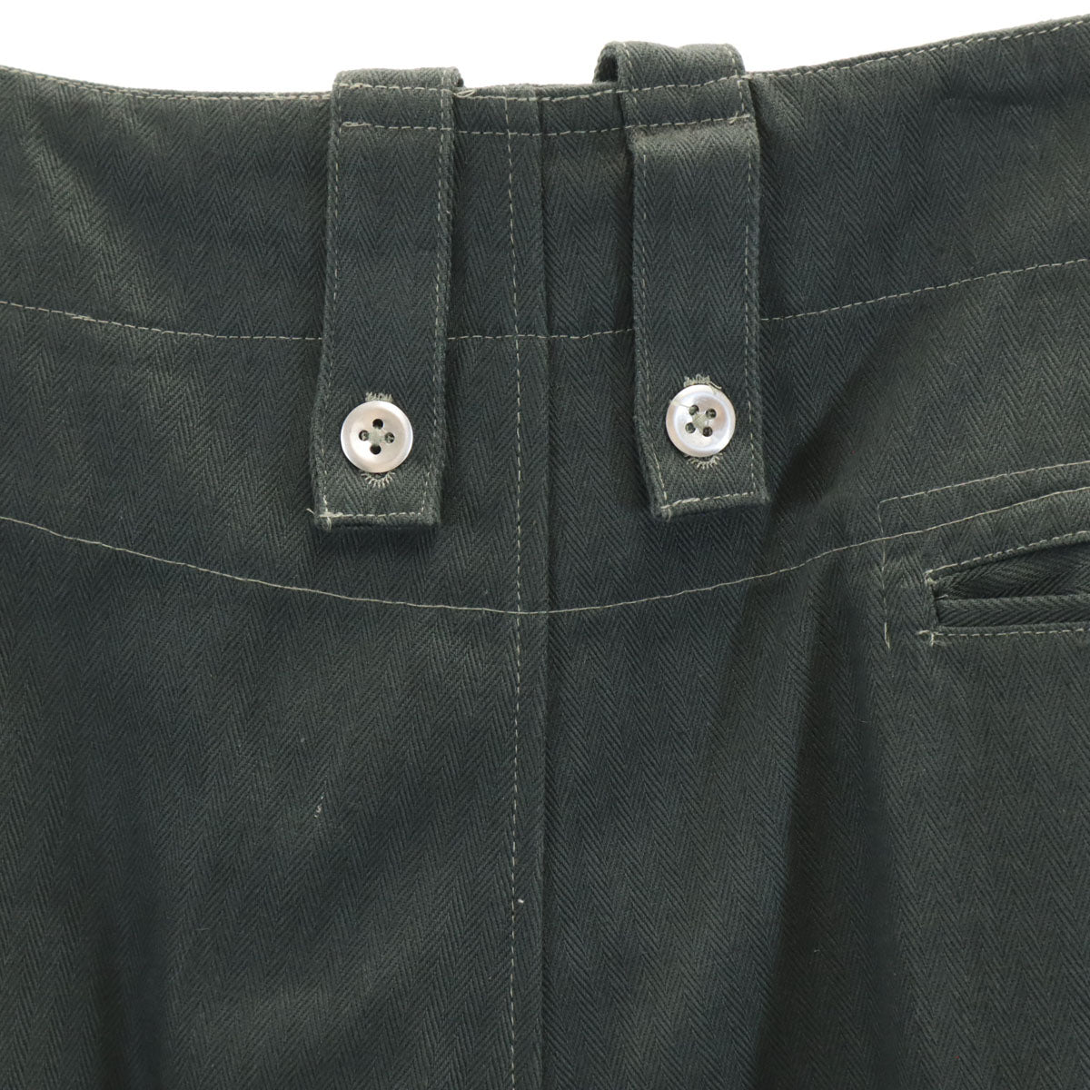 STURM HANDELS GMBH リネンブレンド ドイツ軍 ドリル パンツ 48 カーキ メンズ