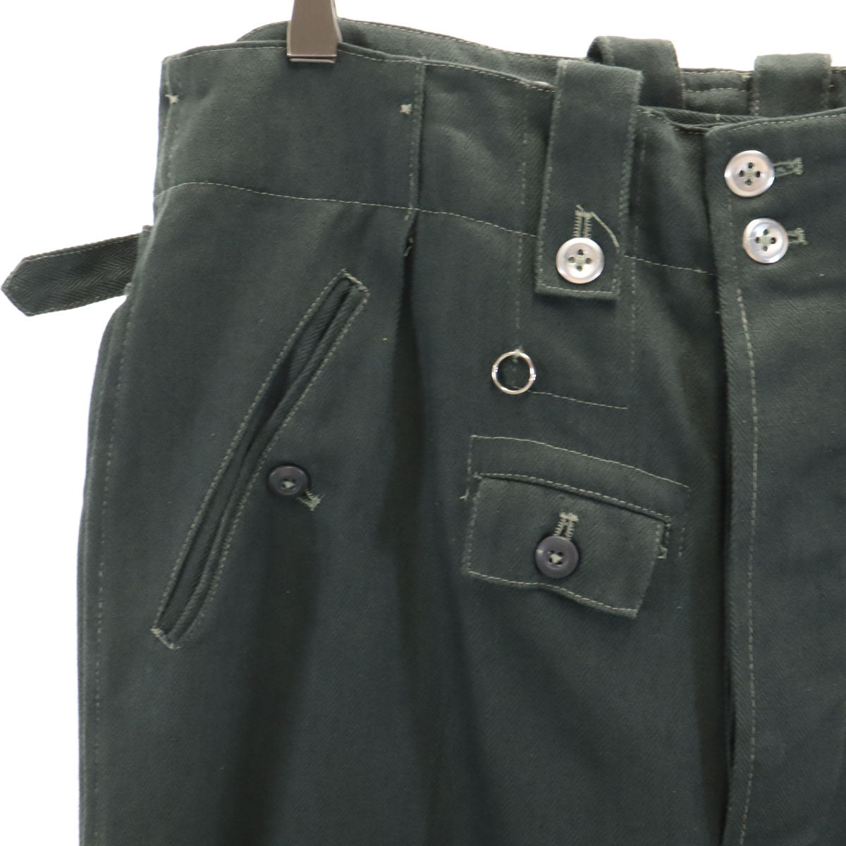 STURM HANDELS GMBH リネンブレンド ドイツ軍 ドリル パンツ 48 カーキ メンズ