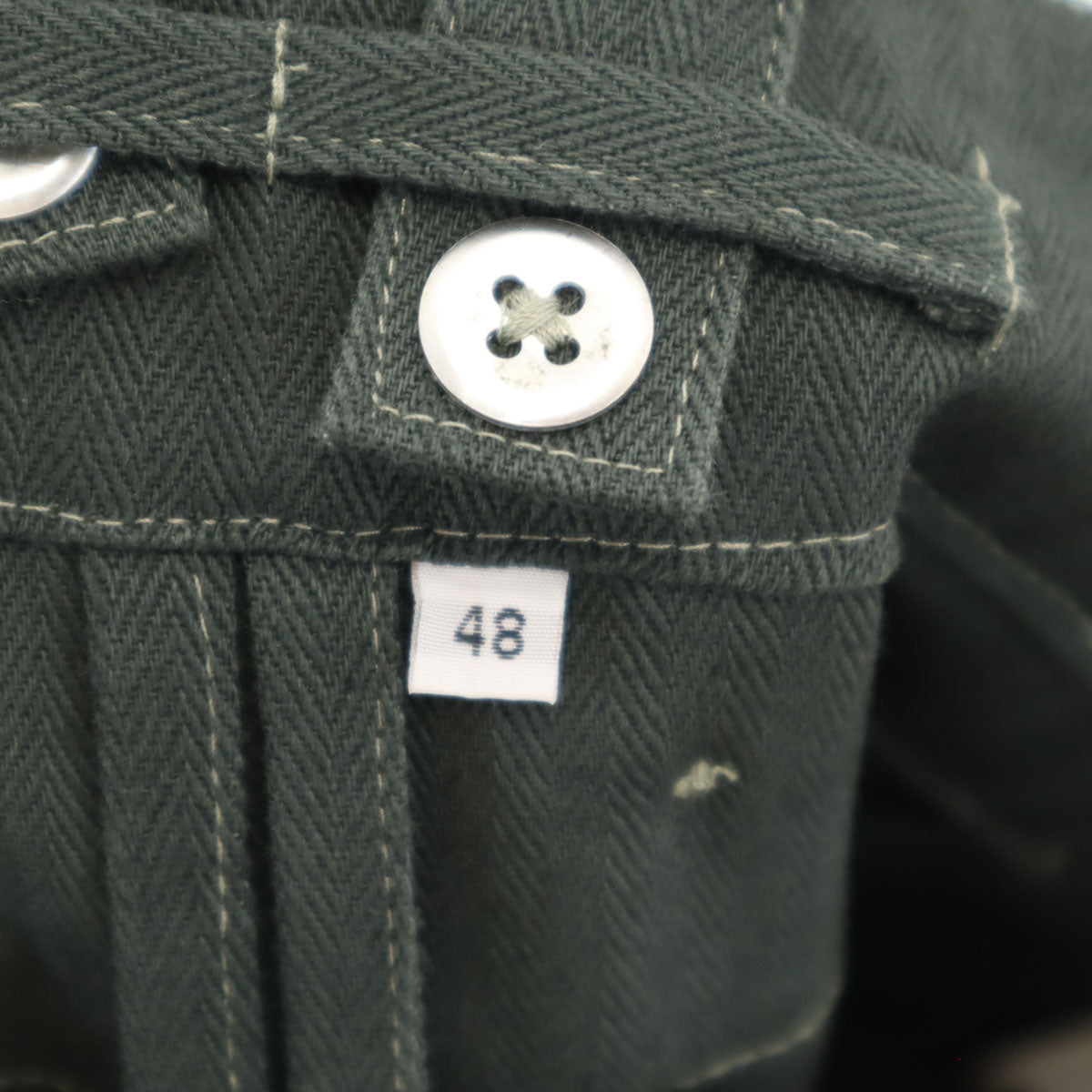 STURM HANDELS GMBH リネンブレンド ドイツ軍 ドリル パンツ 48 カーキ メンズ