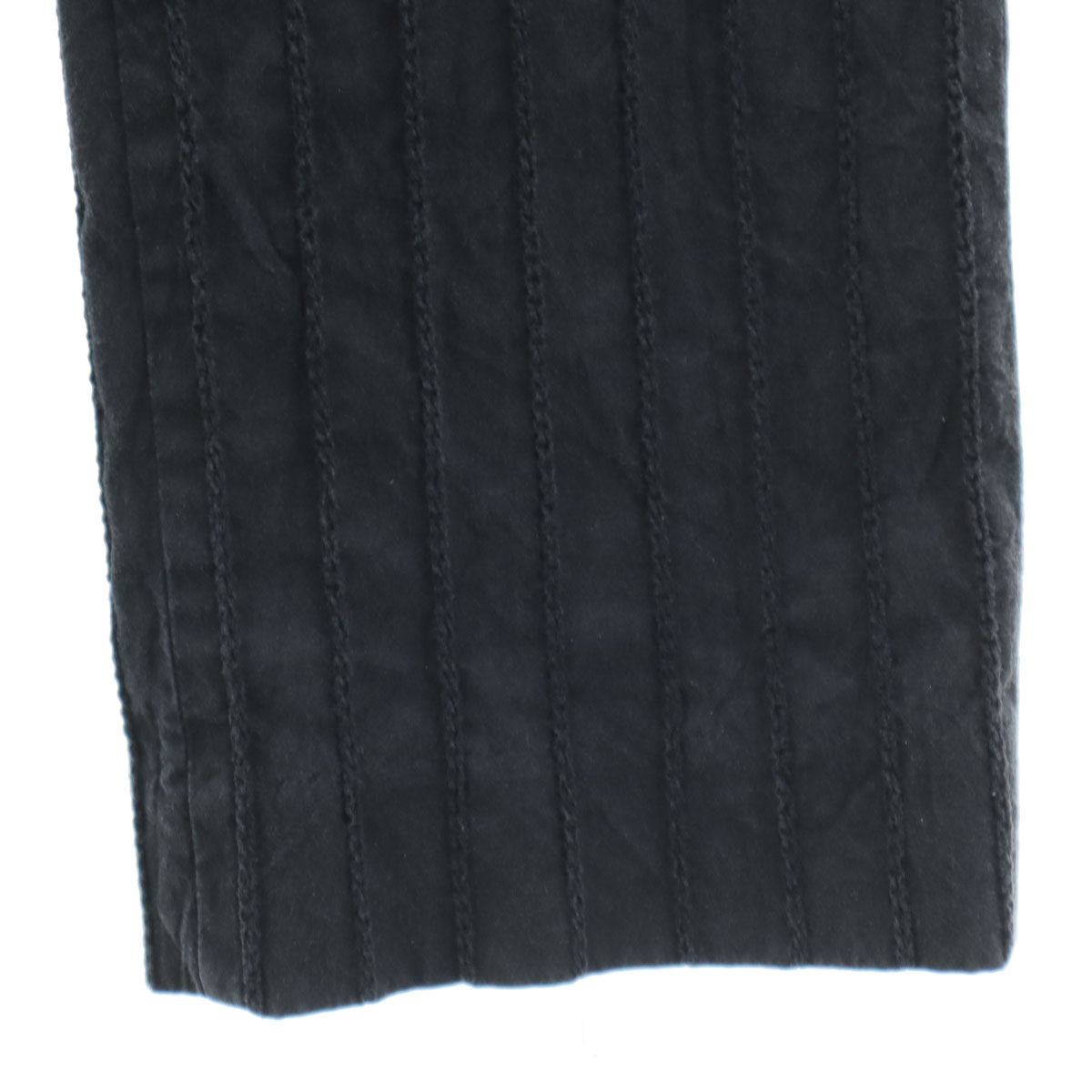 ISSEY MIYAKE イッセイミヤケ 日本製 ストライプ柄 ロングパンツ 3 ブラック系 レディース