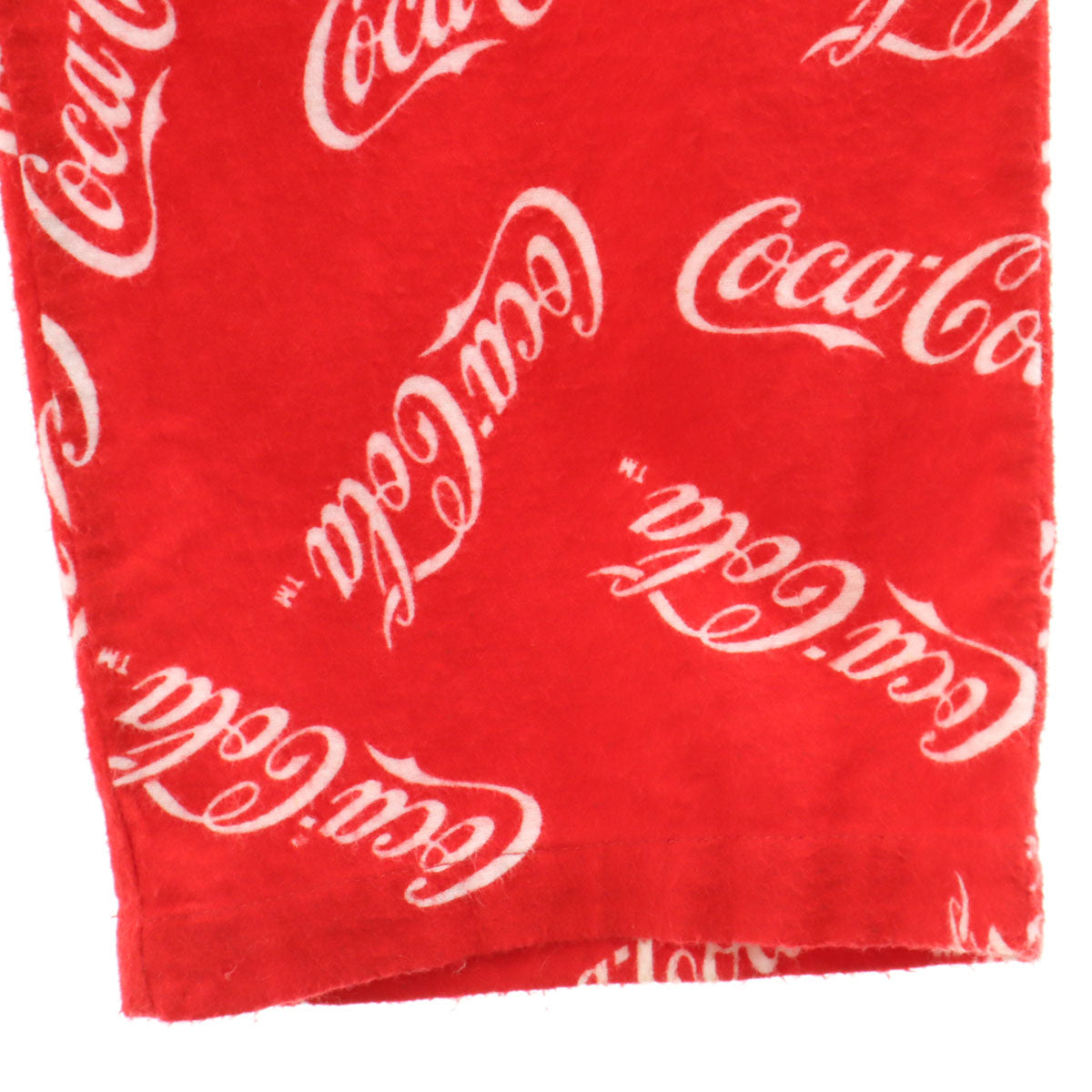 CocaCola コカコーラ 総ロゴ コットンネル パジャマ パンツ L レッド ユニセックス メンズ