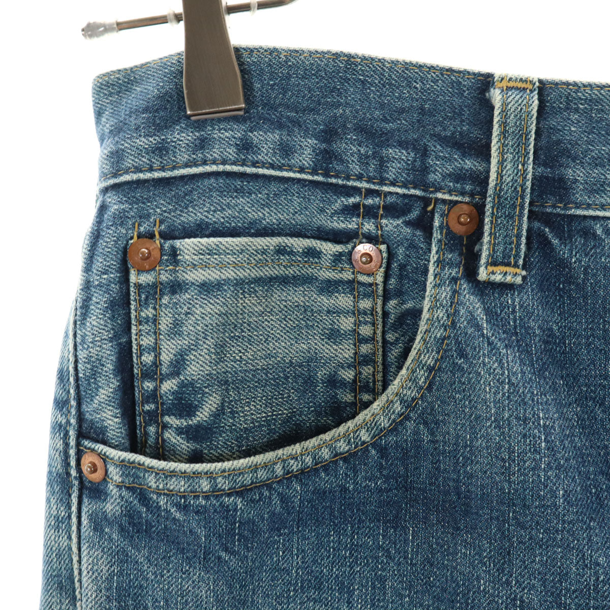 Levi's リーバイス 90s 701 日本製 ビッグE オールド デニムパンツ W33 ウォッシュブルー ジーンズ シンチバック メンズ