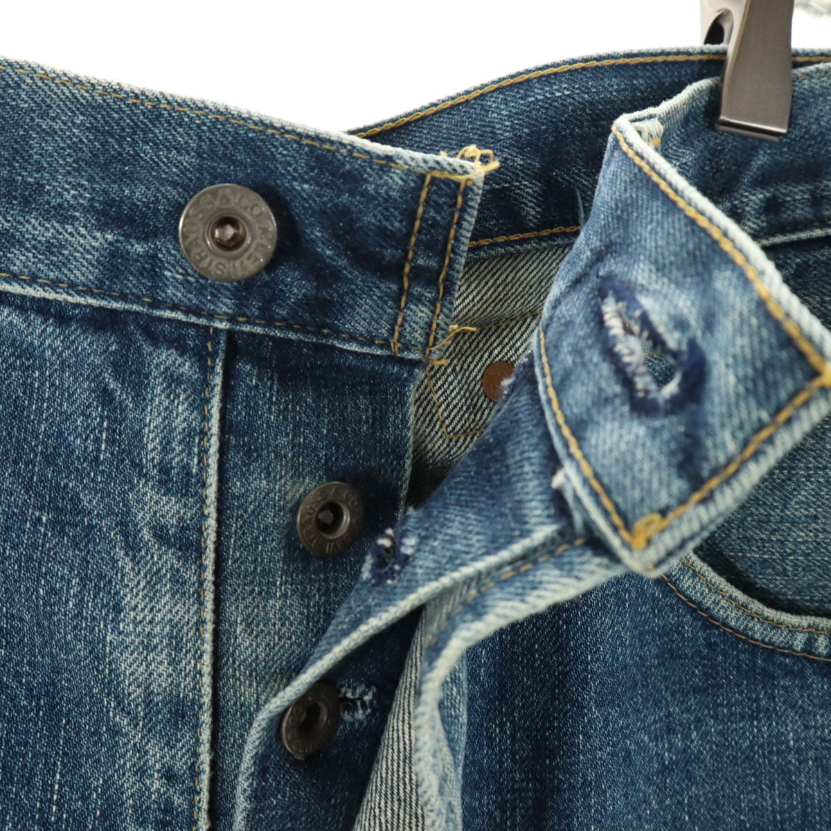 Levi's リーバイス 90s 701 日本製 ビッグE オールド デニムパンツ W33 ウォッシュブルー ジーンズ シンチバック メンズ