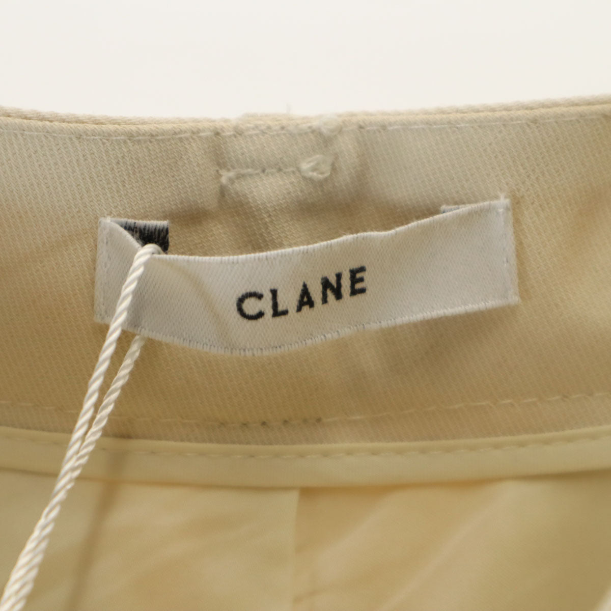 未使用 CLANE クラネ サイドフリンジ パンツ 2 アイボリー系 レディース
