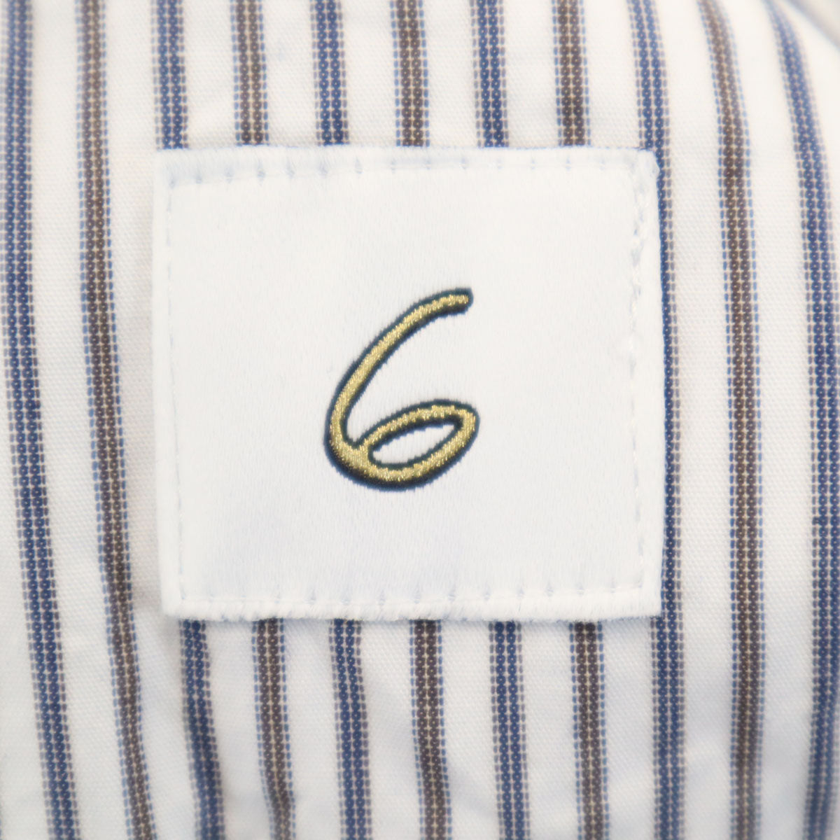 6 ロク 日本製 ストライプ柄 パンツ 34 オフホワイト ユナイテッドアローズ レディース