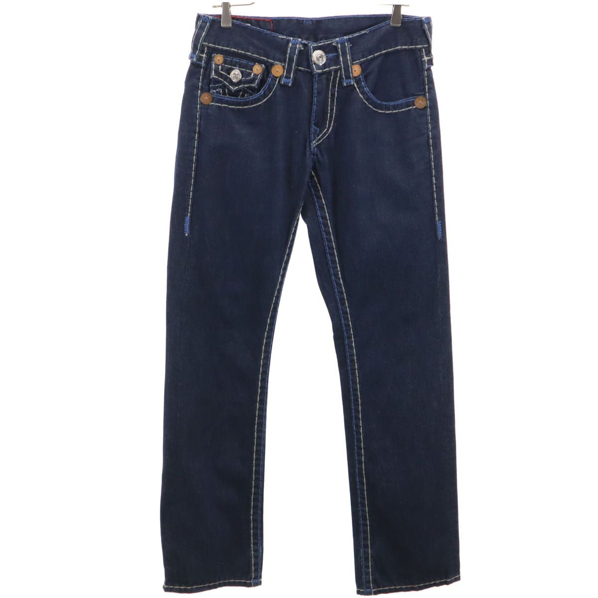 TRUE RELIGION トゥルーレリジョン USA製 ステッチ デニムパンツ w29 インディゴブルー ジーンズ メンズ