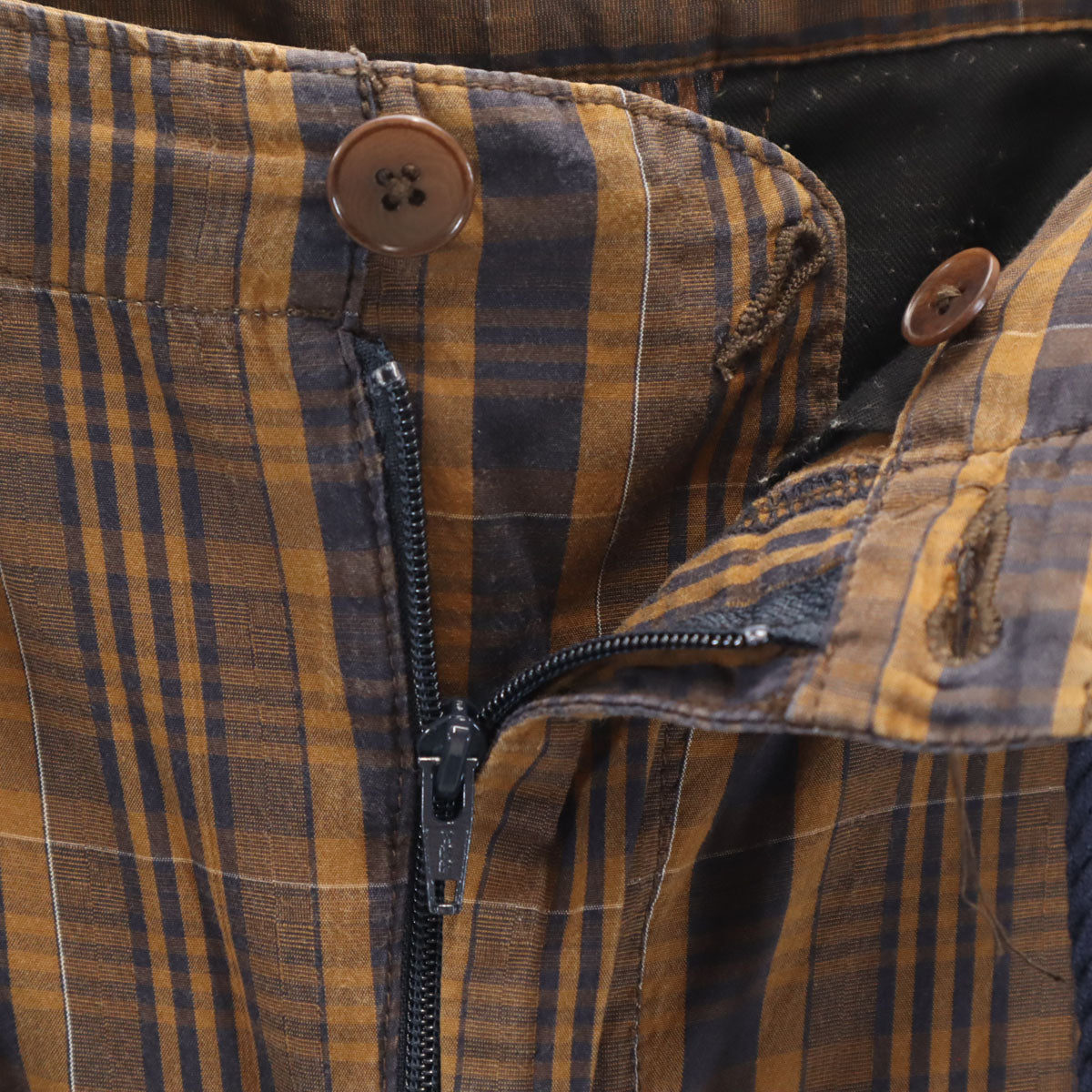 BRU NA BOINNE ブルーナボイン チェック柄 イージー テーパードパンツ 0 ブラウン レディース