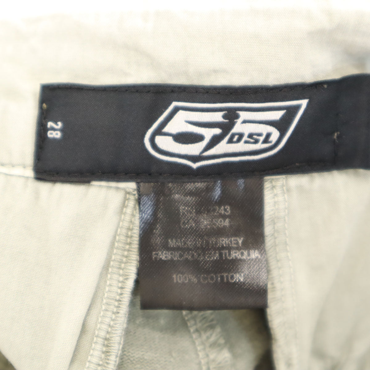 55DSL フィフティーファイブディーエスエル イージーパンツ W28 カーキグレー系 メンズ