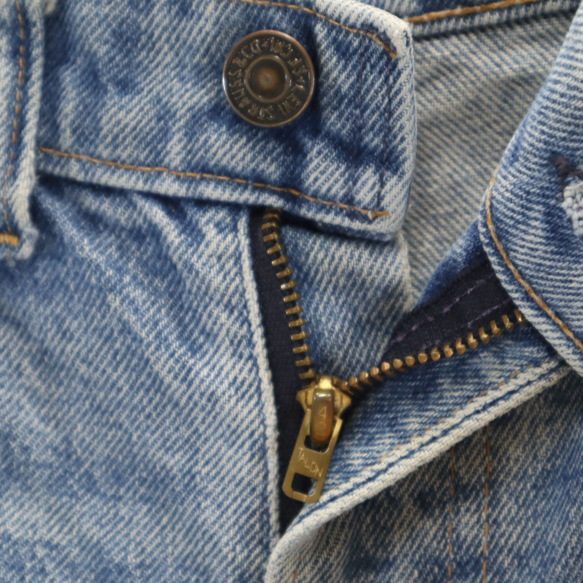 Levi's リーバイス 80s オレンジタブ ヴィンテージ ボタン裏8 デニムパンツ W30 ウォッシュブルー TALONジップ ジーンズ レディース