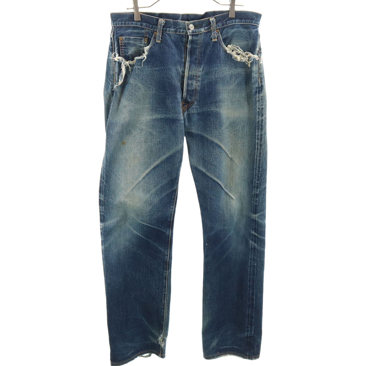 Denime ドゥニーム 裏リベット 赤耳 デニムパンツ W36 ブルー系 ボタンフライ メンズ