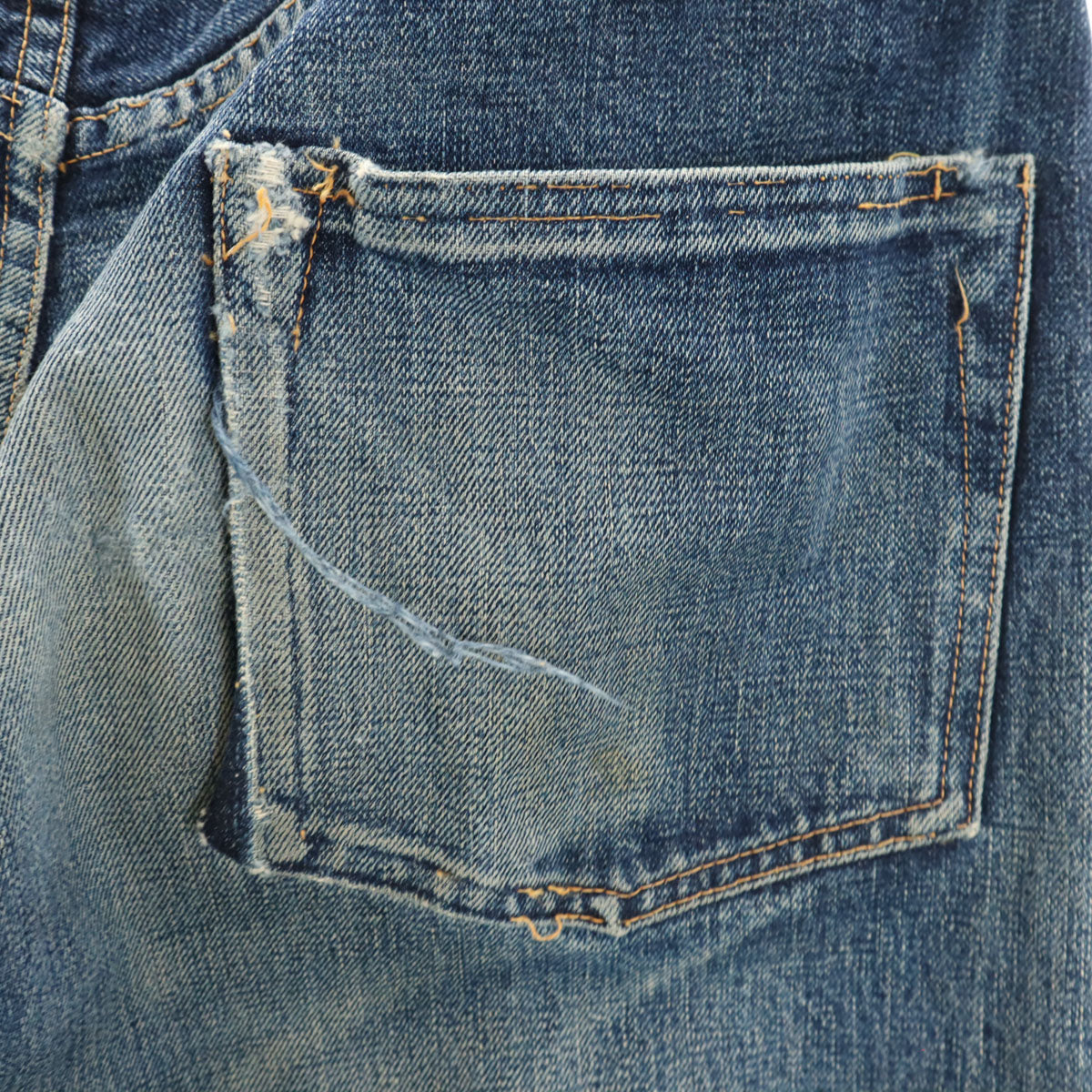 Denime ドゥニーム 裏リベット 赤耳 デニムパンツ W36 ブルー系 ボタンフライ メンズ