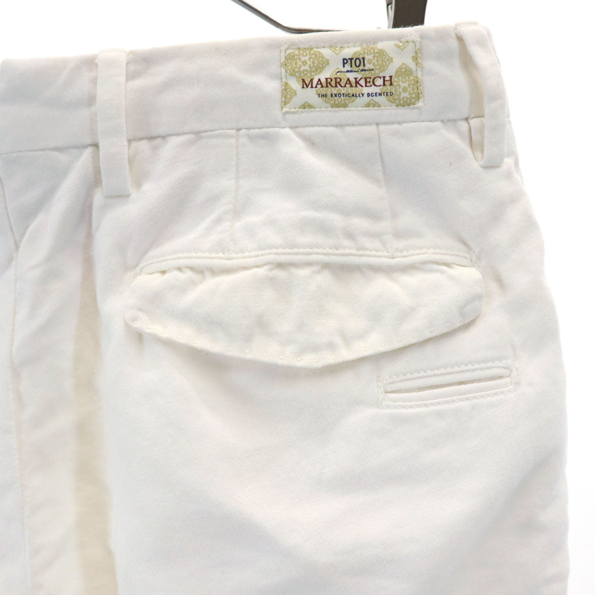 PT01 ピーティーゼロウーノ リネンブレンド ロングパンツ 46 白 MARRAKESH メンズ