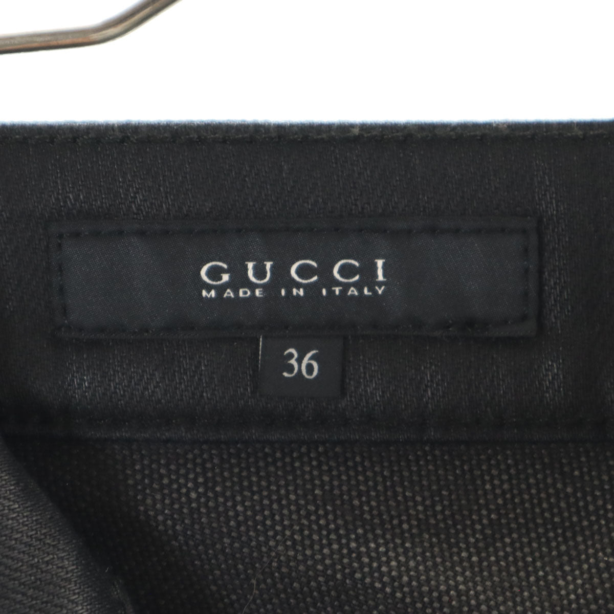 GUCCI グッチ イタリア製 ストレートパンツ 36 ブラック レディース