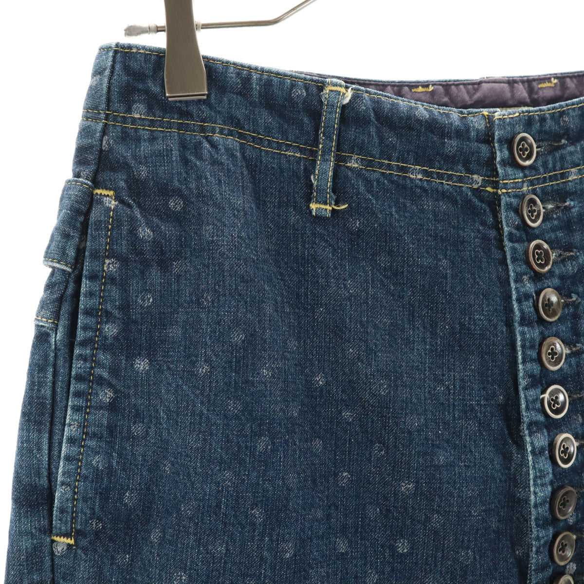 KAPITAL キャピタル 日本製 ドット柄 ピエロ デニムパンツ 1 インディゴブルー 水玉 ジーンズ メンズ