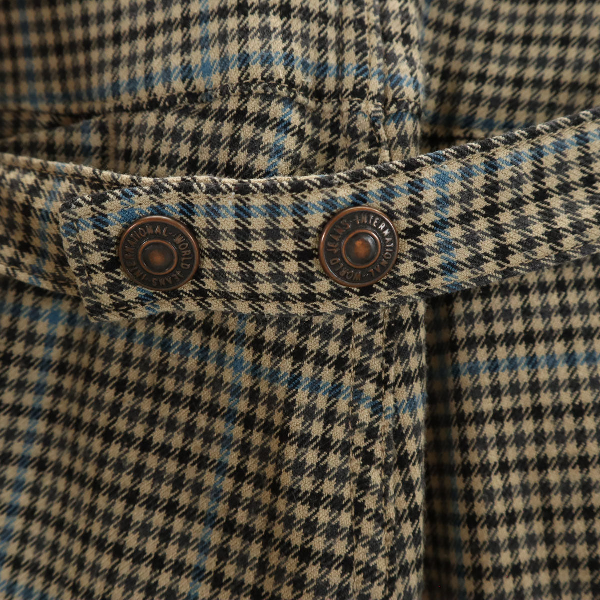 KAPITAL キャピタル 日本製 ハウンドトゥース柄 ピエロ パンツ 1 ベージュ 千鳥格子 チェック柄 メンズ