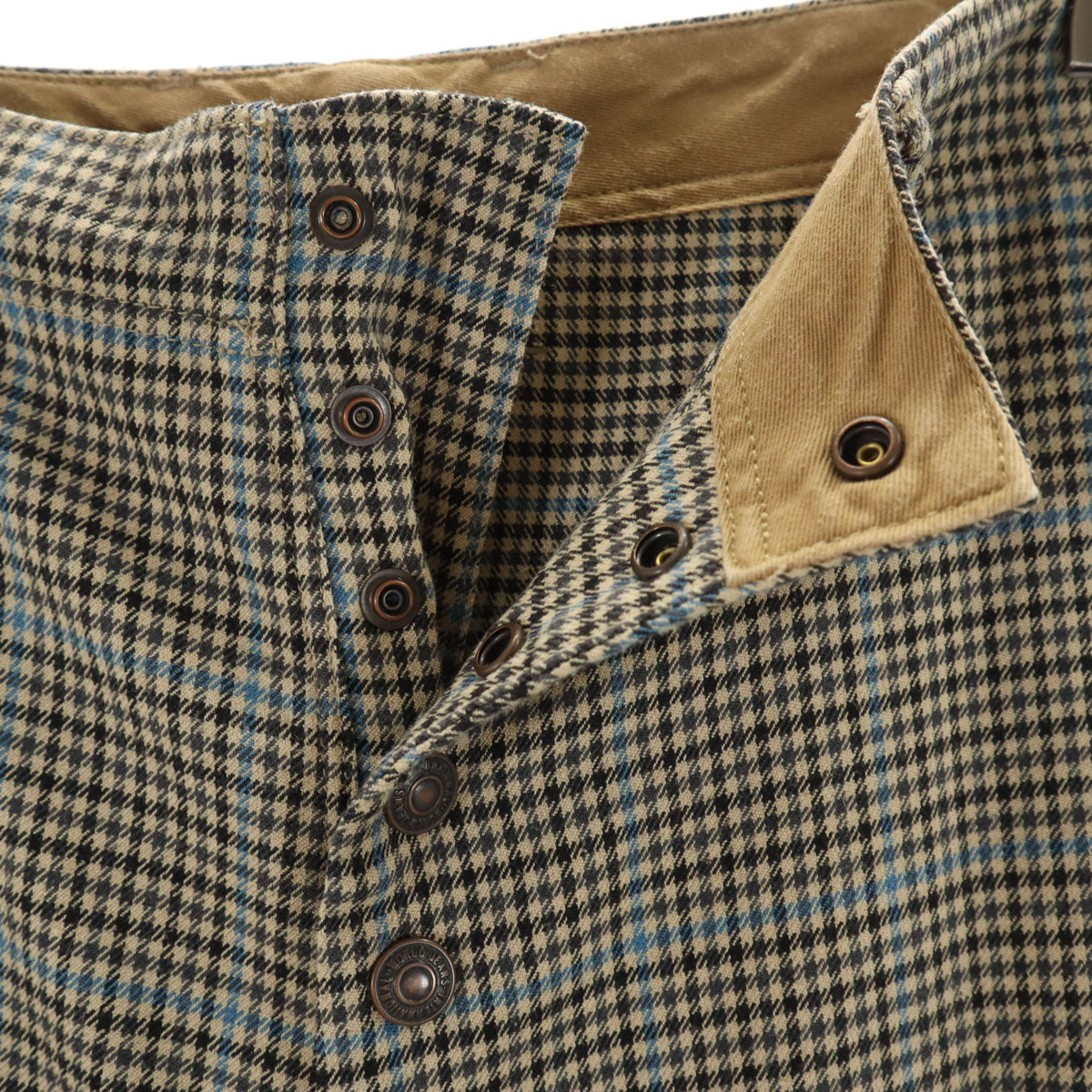 KAPITAL キャピタル 日本製 ハウンドトゥース柄 ピエロ パンツ 1 ベージュ 千鳥格子 チェック柄 メンズ