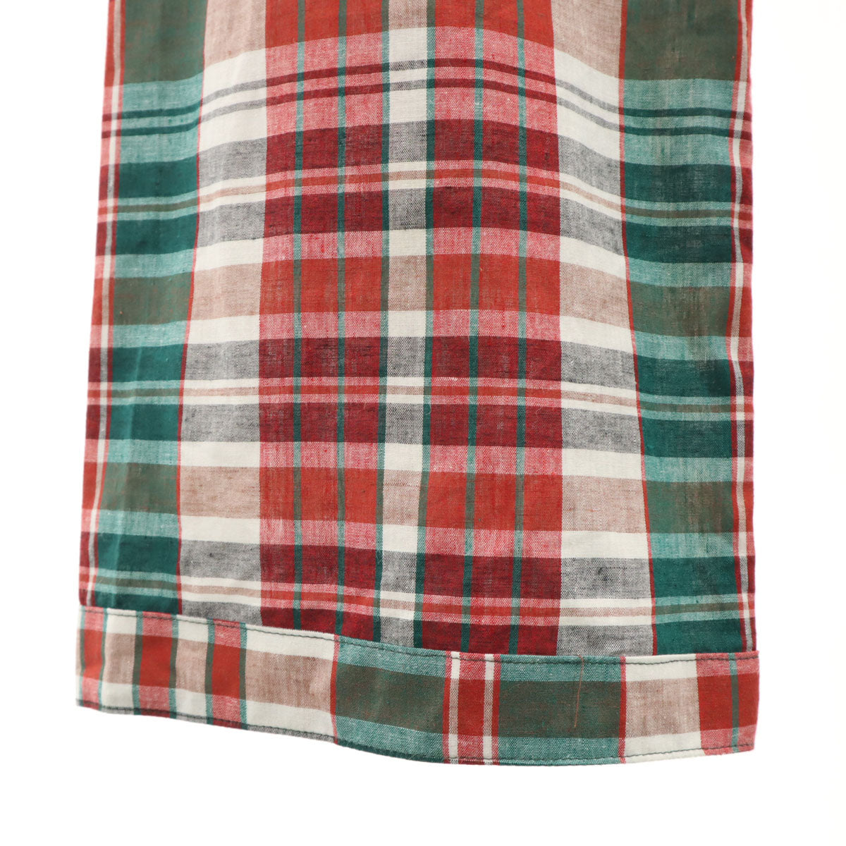 BEAMS BOY ビームスボーイ 日本製 リネンブレンド チェック柄 イージーパンツ マルチ レディース