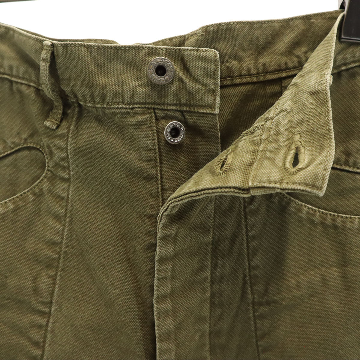 KAPITAL キャピタル 日本製 サルエル ワークパンツ 1 オリーブ系 シンチバック メンズ