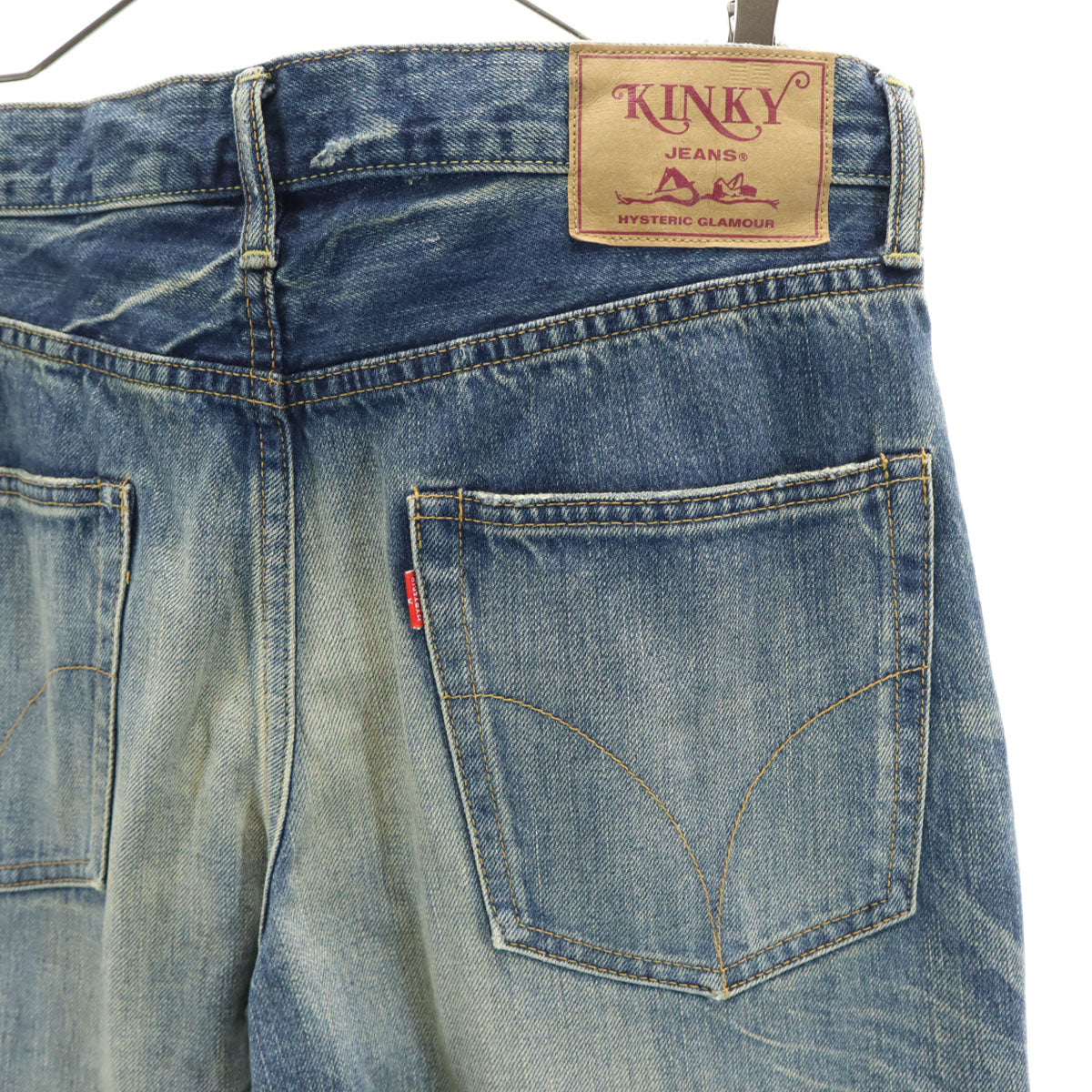 HYSTERIC GLAMOUR ヒステリックグラマー 日本製 ヴィンテージ加工 デニムパンツ W32 ウォッシュブルー ジーンズ メンズ