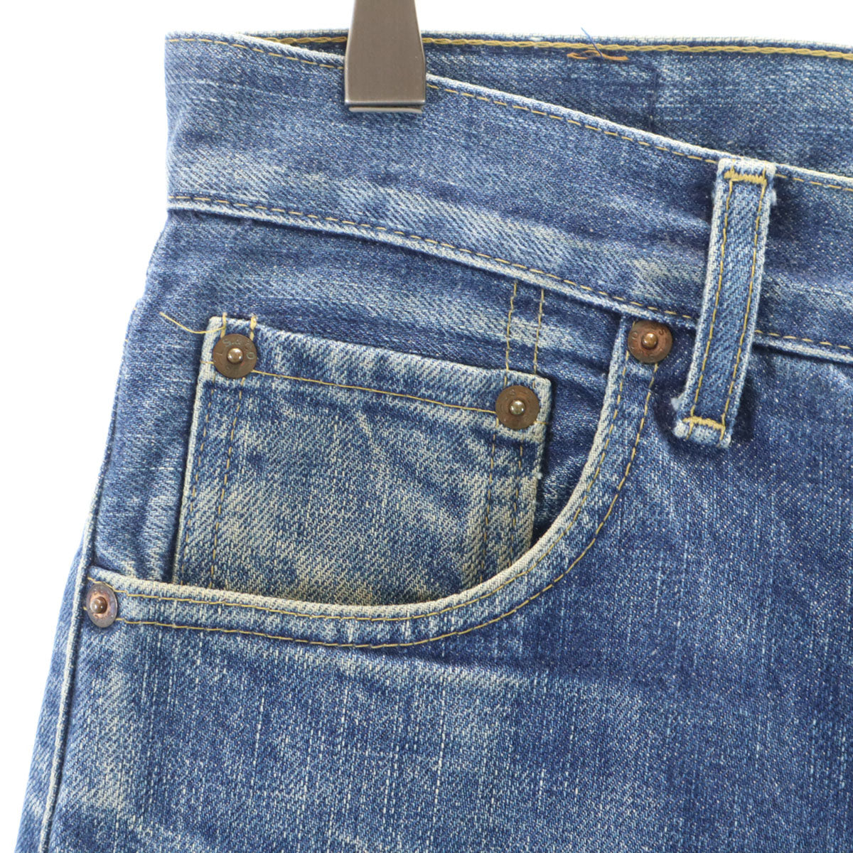 Levi's リーバイス 90s 701XX 日本製 ビッグE 赤耳 オールド ストレートデニムパンツ W30 ウォッシュブルー ジーンズ 隠しリベット シンチバック レディース