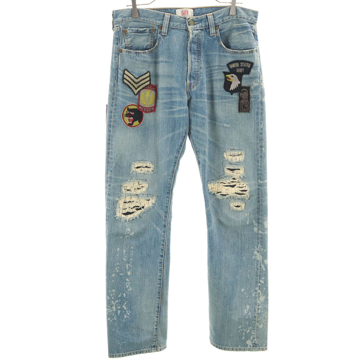 Levi's リーバイス 501 ワッペン刺繍 デニムパンツ w32 ブルー ジーンズ メンズ