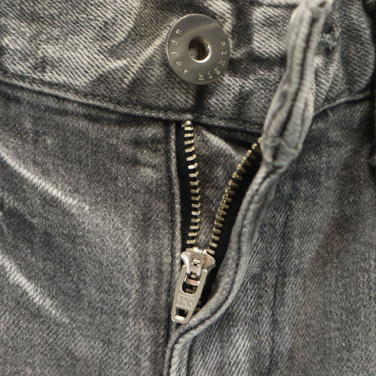 upper hights アッパーハイツ 日本製 テーパードデニムパンツ 24 グレー ジーンズ レディース