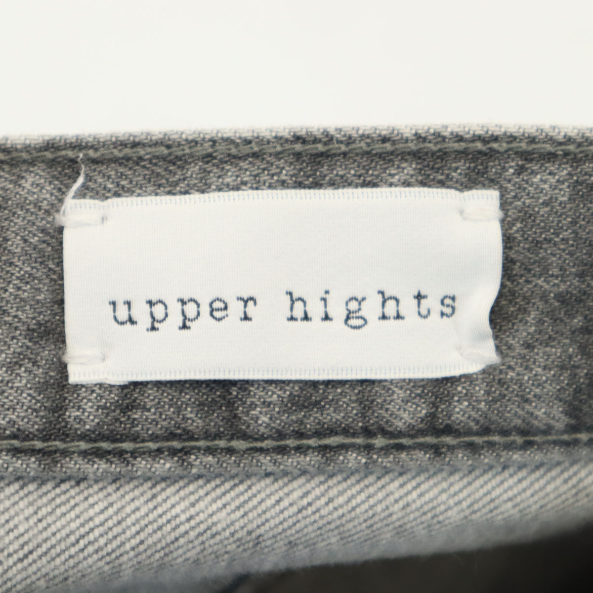 upper hights アッパーハイツ 日本製 テーパードデニムパンツ 24 グレー ジーンズ レディース
