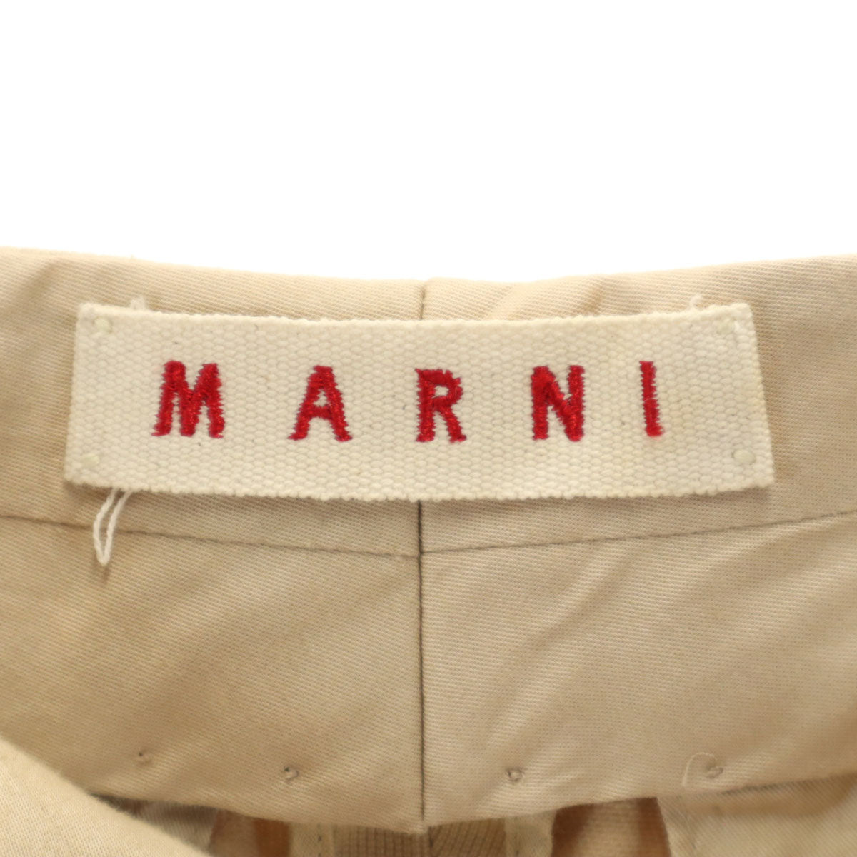 MARNI マルニ イタリア製 テーパードパンツ 40 ベージュ レディース
