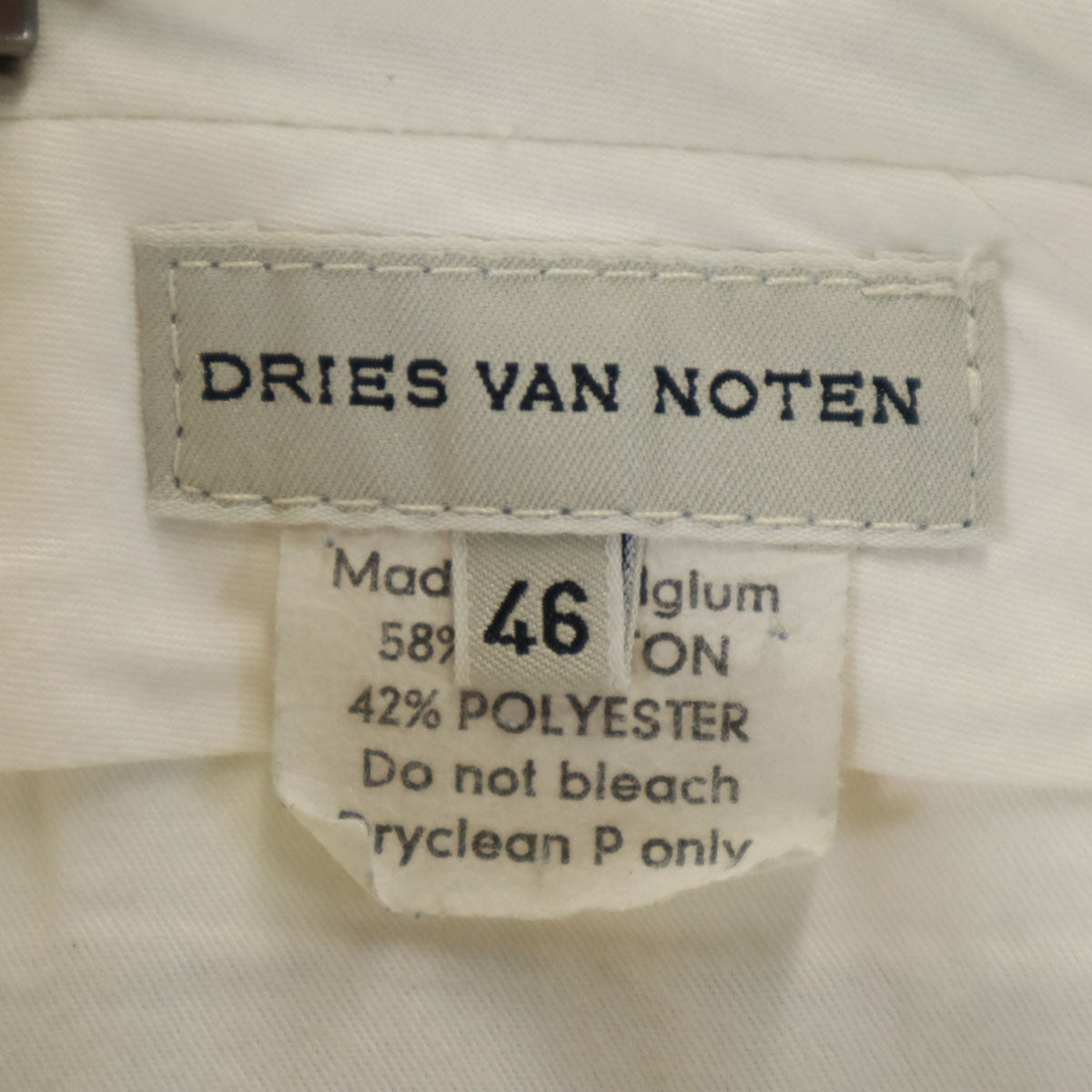 DRIES VAN NOTEN ドリスヴァンノッテン ストライプ柄 ストレートパンツ 46 ベージュ メンズ