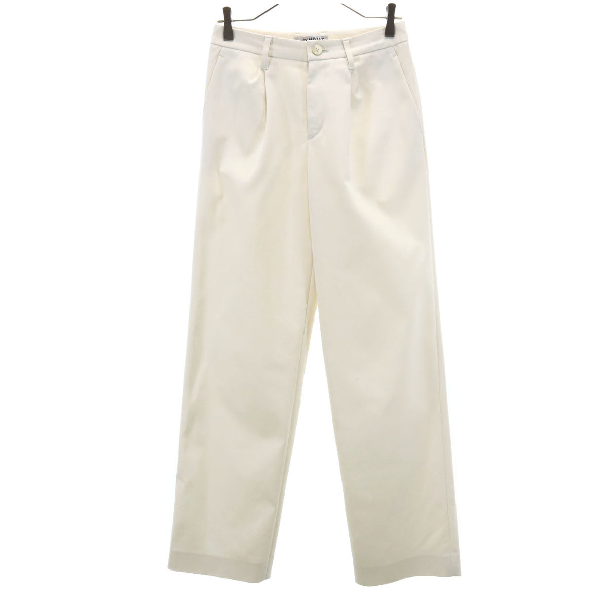 ISSEY MIYAKE イッセイミヤケ ストレッチパンツ L アイボリー レディース