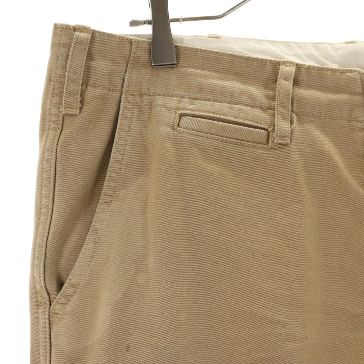 BURGUS PLUS バーガスプラス 日本製 チノパンツ W34 べージュ ボタンフライ メンズ