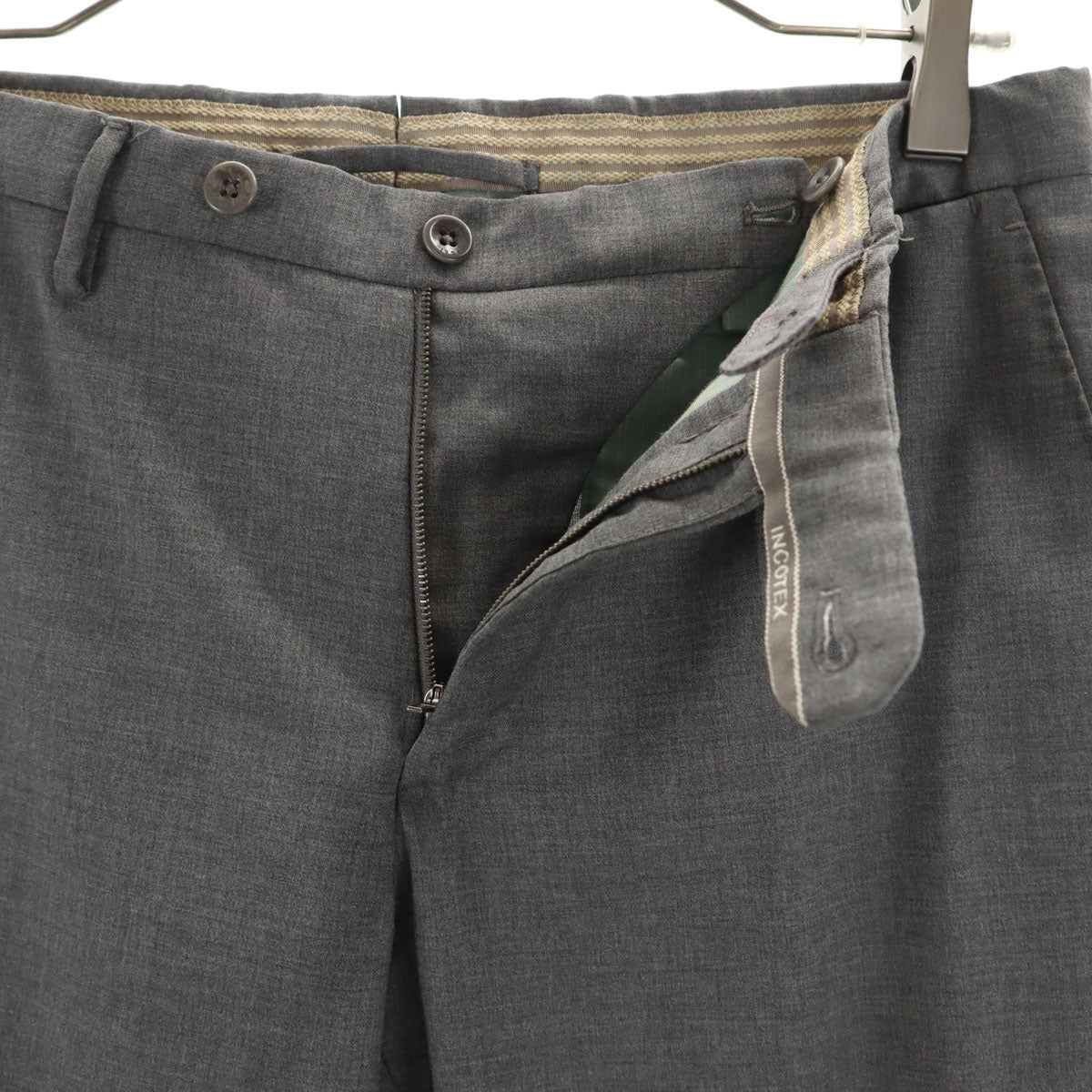INCOTEX インコテックス ウール スラックスパンツ 44 グレー メンズ