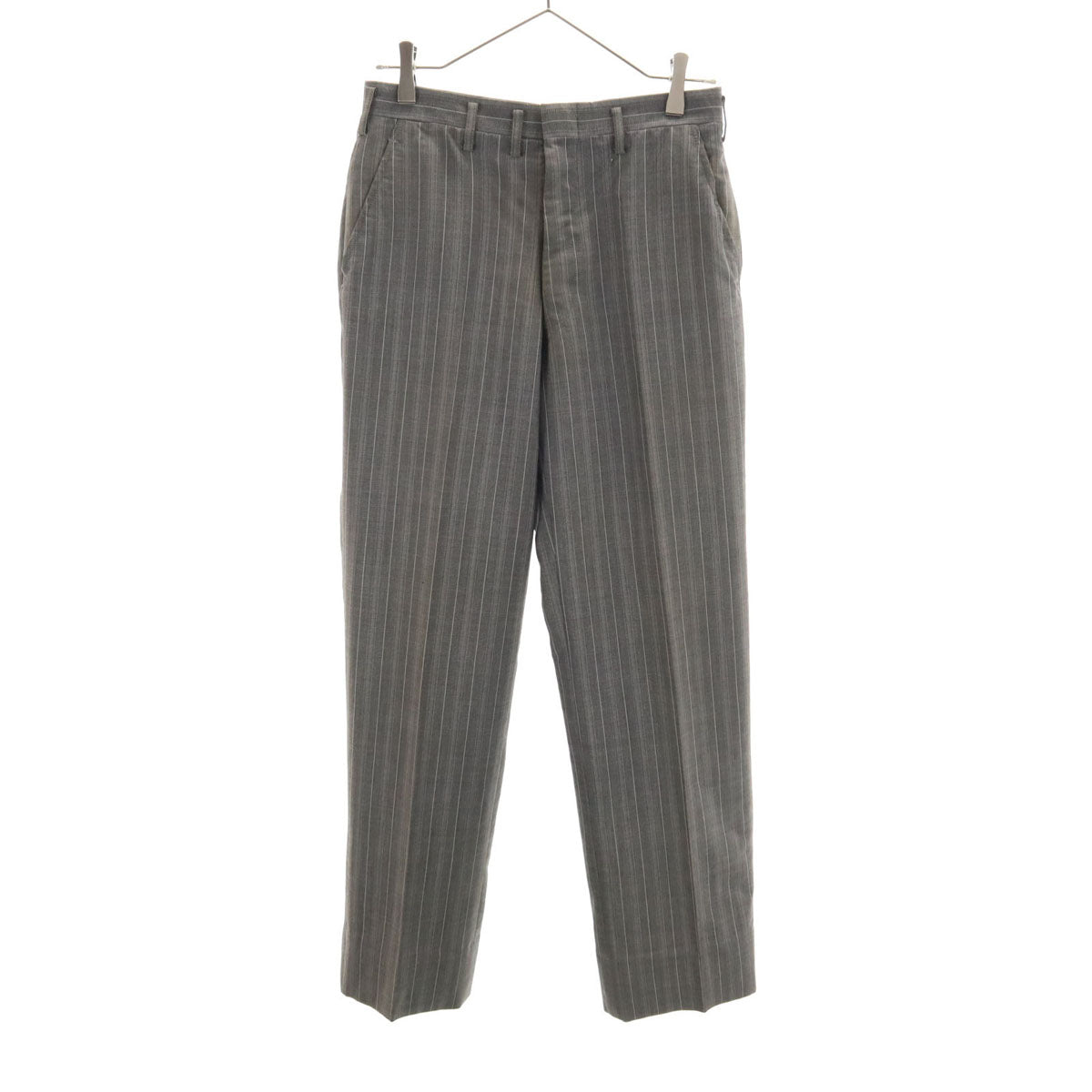 60s 70s ヴィンテージ ストライプ ジャパンヴィンテージ ストレートパンツ カーキ系 メンズ