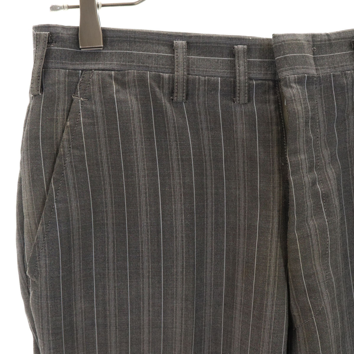 60s 70s ヴィンテージ ストライプ ジャパンヴィンテージ ストレートパンツ カーキ系 メンズ