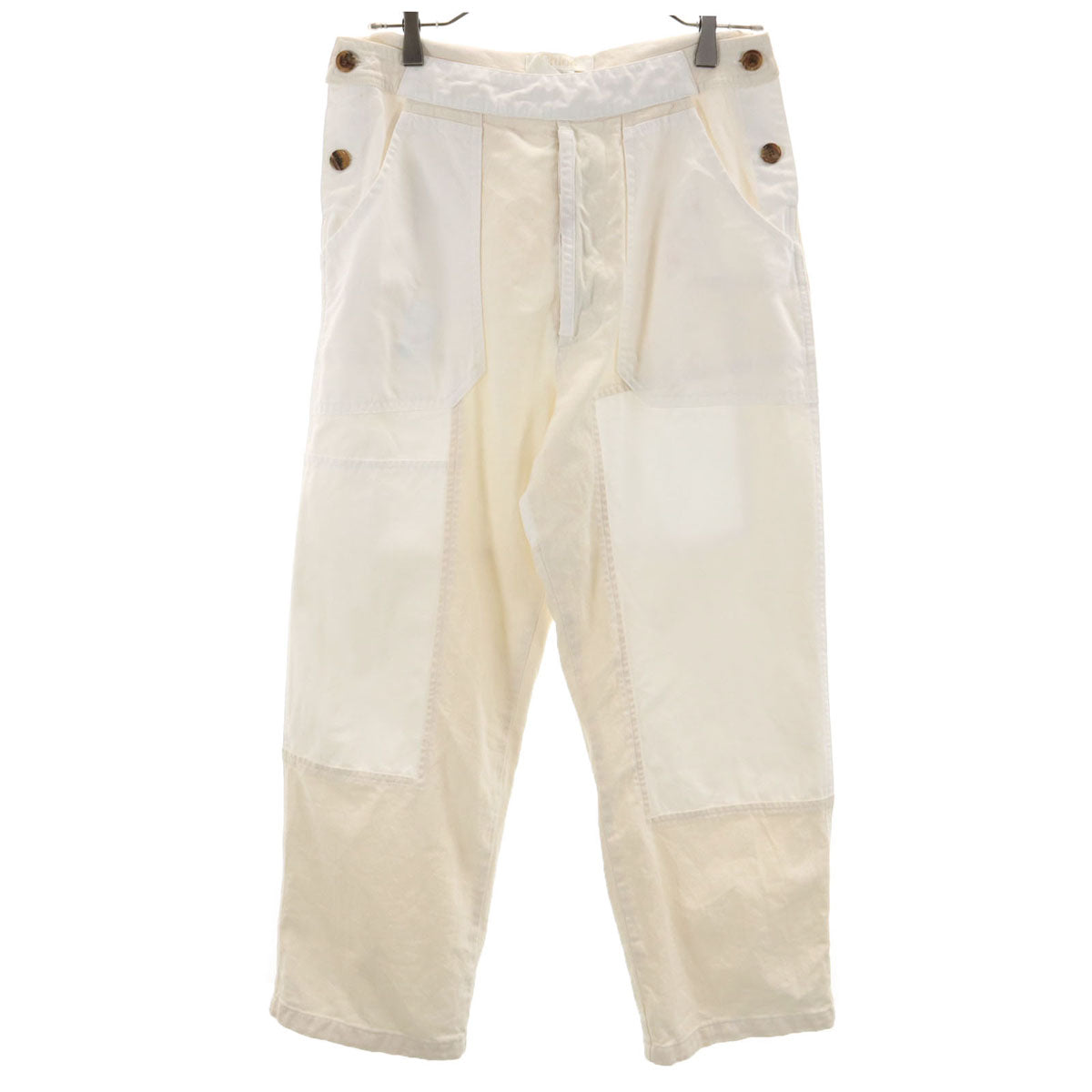 Chloe クロエ イタリア製 ハイウエスト テーパードパンツ 36 アイボリー レディース