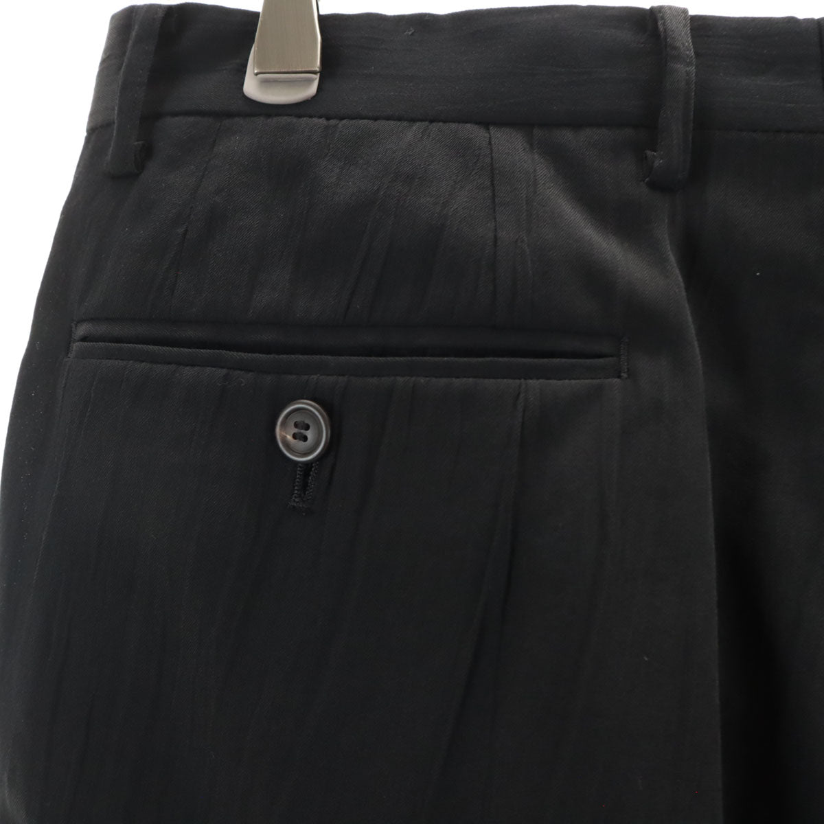 ISSEY MIYAKE WHITE LABEL イッセイミヤケホワイトレーベル 日本製 ワッシャー加工 スラックスパンツ 3 ブラック メンズ