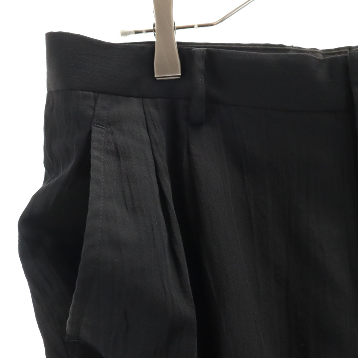 ISSEY MIYAKE WHITE LABEL イッセイミヤケホワイトレーベル 日本製 ワッシャー加工 スラックスパンツ 3 ブラック メンズ