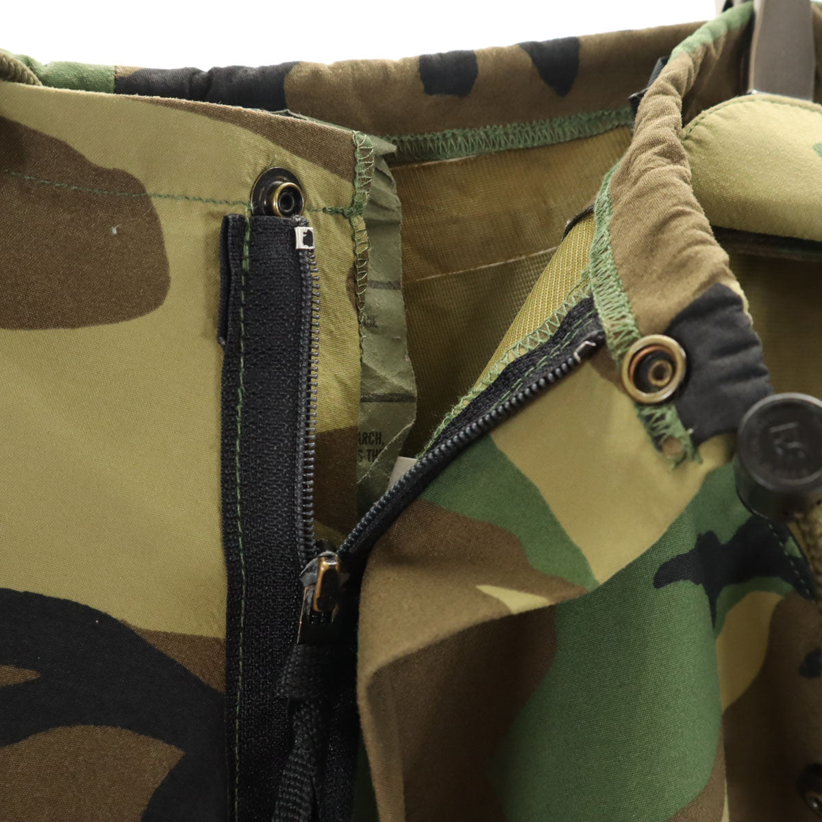 US ARMY アメリカ軍 90s ECWCS オールド DLA ゴアテックス ウッドランドカモ オーバー パンツ M カーキ 迷彩 ミリタリー メンズ