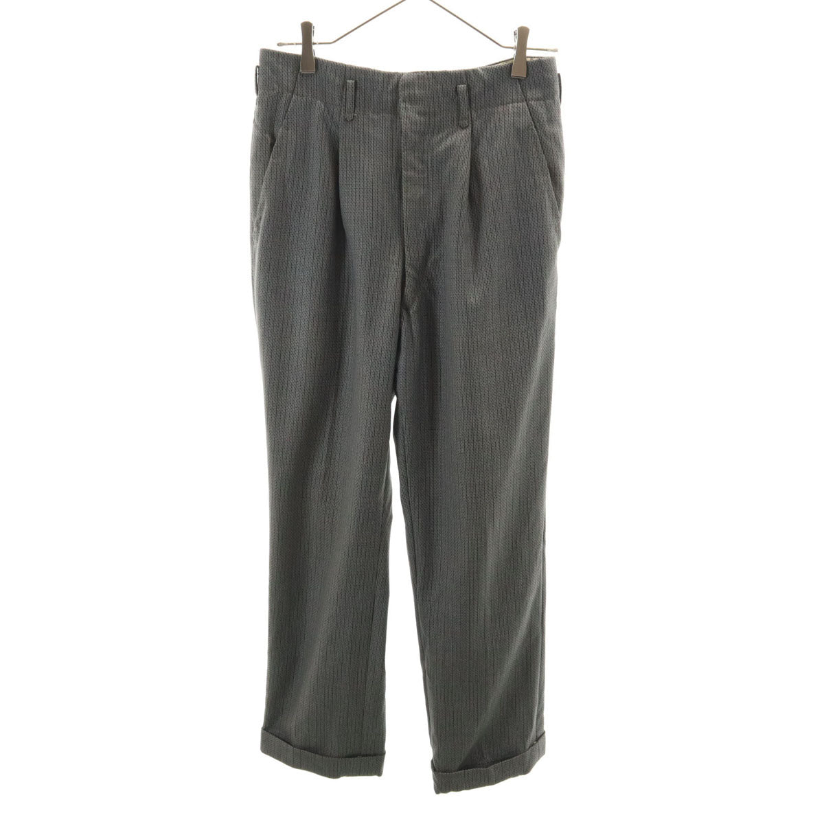 60s 70s ヴィンテージ 総柄 テーパードパンツ グレー メンズ