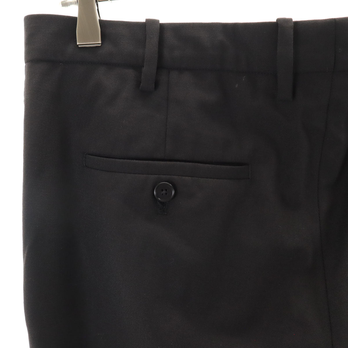 NEIL BARRETT ニールバレット イタリア製 スリムフィット イージー スラックスパンツ 48 ブラック ローライズ メンズ
